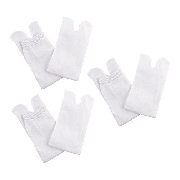 3 pares de calcetines elásticos con , calcetines con , calcetines japoneses con punta Tabi para hombres y mujeres Blanco Zulema Calcetines de 2 dedos