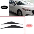 thumbnail image 2 of Car Front Bumper Headlight Eyelid Eyebrow Lamp Trim for Mazda Axela 3 Mazda 3 M3 2014-2016, 2 of 5