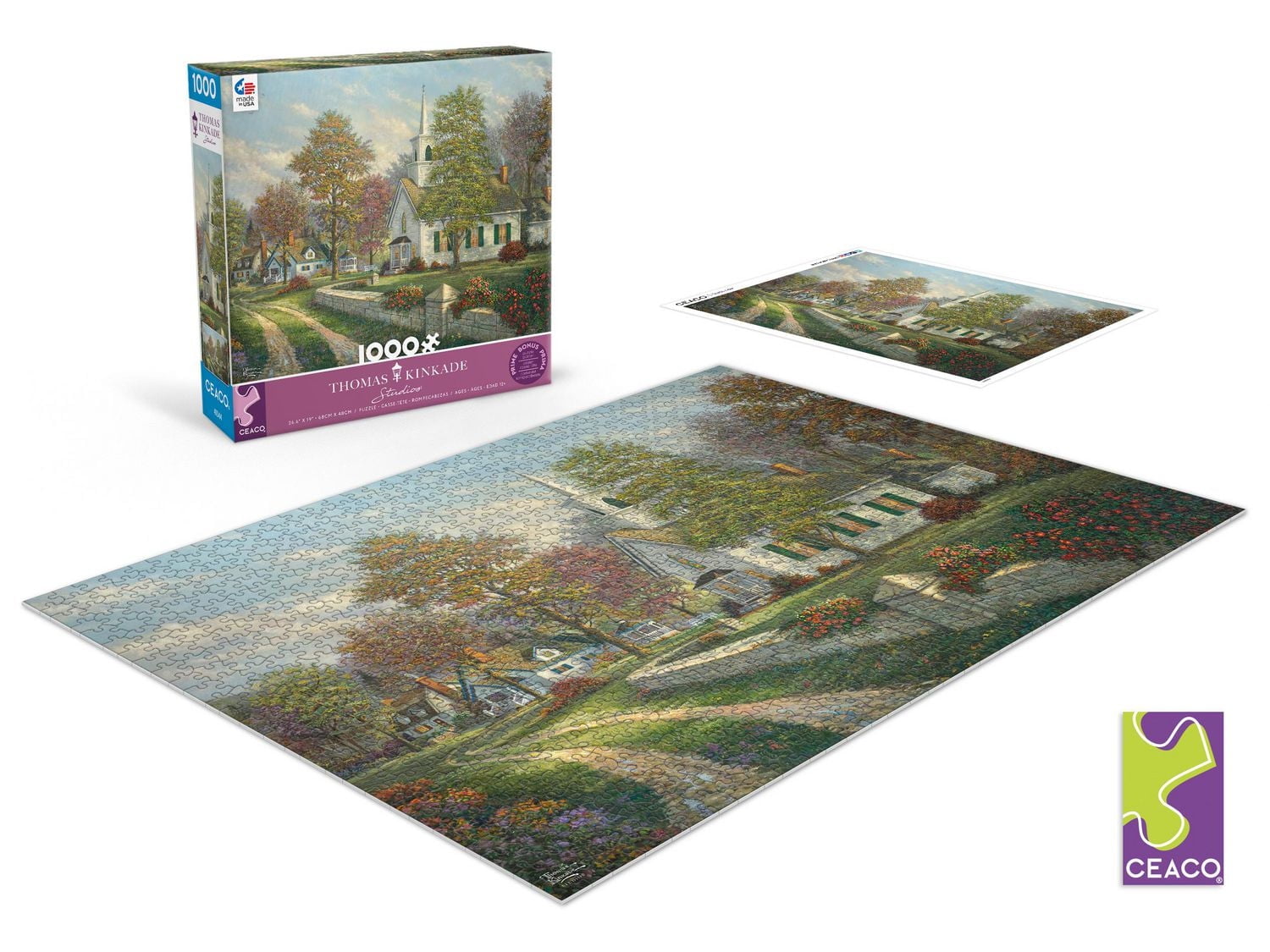 Ceaco - Thomas Kinkade - Chapelle de la Sérénité - Puzzle 1000 pièces