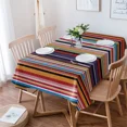 thumbnail image 2 of Mexico Style Colorful Stripes Tablecloths Waterproof Kitchen Items Coffee Table For living Room Home Decor Dining Table, 2 of 7