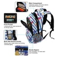 thumbnail image 5 of FORMRS Kids School Backpack Elementary Student Unisex Travel Bookbag with Reflective Stripes, Blue Hand Drawn Sailboats, 5 of 7