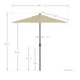 thumbnail image 5 of Havenside Home North Bend 7.5 Crank Lift Auto Tilt Patio Umbrella with Outdoor Rated Olefin Fabric by  Antique Beige, 5 of 5