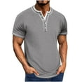 thumbnail image 2 of pstuiky Camisas de manga corta para hombre, Blusas y camisas de cuello redondo con estampado informal de manga corta y cuello redondo para hombre ropa de hombre s, 2 of 6