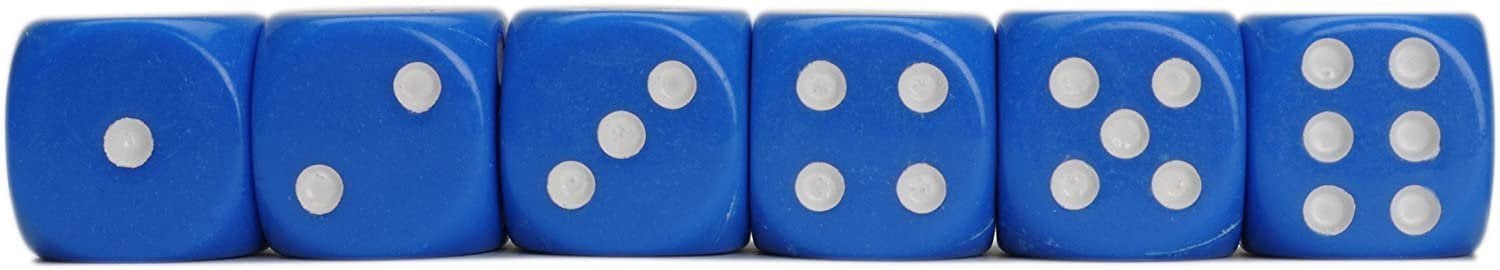 WE Games Blue Dice with Rounded Corners - 100 Pack