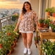 thumbnail image 3 of Blusas de verano de babydoll con cuello en V y mangas cortas con volantes para mujeres de tallas grandes Agnes Orinda 1X marrón, 3 of 8