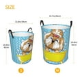 thumbnail image 5 of Daiia Dog Takes a Bath in the Bathtub Round Laundry Basket with Handles Thickened Waterproof Circular hamper,Dirty Clothes Storage Basket for Bedroom,Bathroom,College Dorm-Medium, 5 of 8
