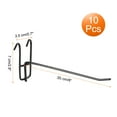 thumbnail image 2 of Uxcell 10 Pcs Ganchos de Pared de Rejilla 8 pulgadas Ganchos de Exhibición para Accesorios de Pared de Rejilla Color Negro, 2 of 7