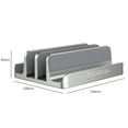thumbnail image 4 of BEQU 4-in-1 Vertical Laptop Stand/Holder (Silver), Heavy Duty Aluminum, Anti-Slip Silicone Pad, Adjustable, Fits All IPADs/Tablets/Cell Phones/Laptops (MacBook/Windows/Linux/Chromebook), 4 of 9