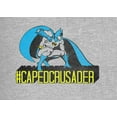 thumbnail image 2 of Batman #CAPEDCRUSADER Youth Boys Athletic Heather Gray T-Shirt-Large, 2 of 4