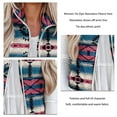 thumbnail image 5 of Tie Dye Fleece Vest Sleeveless with Zipper Ethnic Pattern Print Vest Outwear Warm Soft Fleece Vest Ethnic Pink XL, 5 of 6