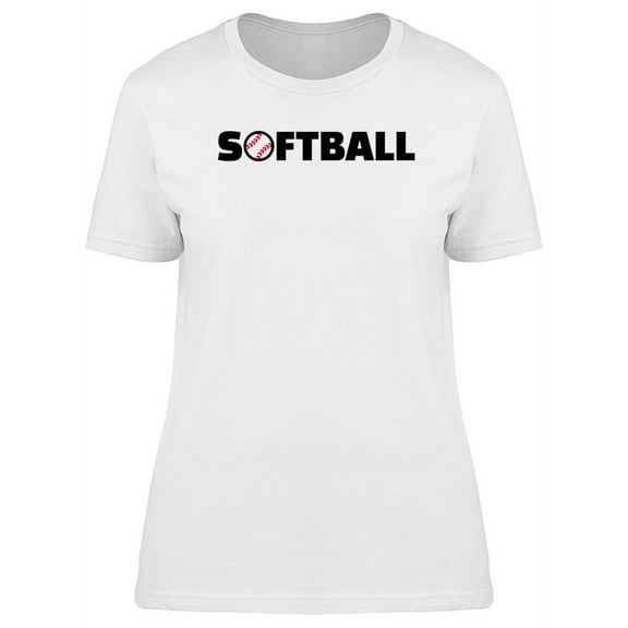 Cool Softball Graphic T-Shirt Women -Image by Shutterstock, Female Small