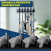 Rush Creek Creations Fishing Rod Wall Rack 6 Rod Capacity - Vertical Design