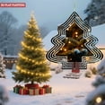 thumbnail image 4 of Metal Hanging Christmas Tree Wind Spinner - Festive Garden Decoration with Snow - Covered Branches & Warm Light Design for Yard, 4 of 7