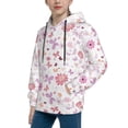 thumbnail image 2 of Daiia Retro Floral for Boys Fashion Hoodies & Sweatshirts with Kangaroo Pocket,Hooded Sweatshirt for Kid, Breathable& Moisture Wicking-X-Large, 2 of 6