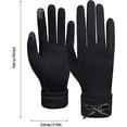 thumbnail image 2 of RV Guantes cálidos de invierno para mujer, guantes de teléfono con pantalla táctil a prueba de viento y forro grueso (negro) oso de fresa Electrónica, 2 of 5