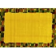 thumbnail image 1 of Ahgly Company Machine Washable Indoor Rectangle Abstract Yellow Modern Area Rugs, 7' x 9', 1 of 4