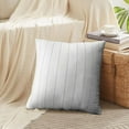 thumbnail image 3 of LALILO Throw Pillow Covers White Wooden Wall White Wood Wooden Wall Floor Cushion Cover 18" x 18", 2 Pack, 3 of 6
