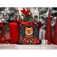thumbnail image 2 of Pomeranian Christmas Fabric Decorative Pillow 18 in x 18 in, 2 of 5
