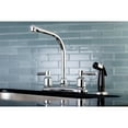 thumbnail image 2 of Kingston FB751DL Concord Two-Handle 4-Hole 8" Centerset Kitchen Faucet with Side Sprayer in Polished Chrome, 2 of 5