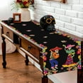 thumbnail image 5 of Day of The Dead Table Runner Sugar Skull Dining Table Decor Seasonal Mexcio Dia De Los Muertos Kitchen Dining Table Decoration for Home Party (Day of The Dead, 13.8x71 Inch), 5 of 6
