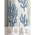 thumbnail image 3 of Coastal Blue Coral Sheer Curtains for Living Room Bedroom Summer Watercolor Ocean Sheer Curtains 45 Inch Long 2 Panels Set Light Filtering Curtain Window Treatments Drapes for Dining Room, 3 of 6