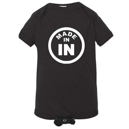 

PleaseMeTees™ Baby From Born Made In Indiana In Logo Label Tag HQ Jumper