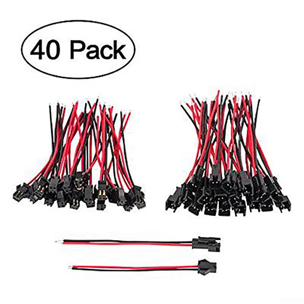 Details about   40x JST Plug Connector 2 Pin Male Female Plug Connector Cables 10CM Wires