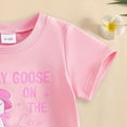 thumbnail image 5 of NOLDARES Baby Outfit Toddler Girl Short Sleeve T Shirts Shorts Set 2Pcs Infant Summer Clothes(Pink,2-3 Years), 5 of 7