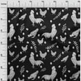 thumbnail image 3 of oneOone Viscose Chiffon Black Fabric Hen Sewing Craft Projects Fabric Prints By Yard 42 Inch Wide-LP, 3 of 6