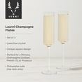 thumbnail image 3 of Viski Laurel Champagne Flutes for Home Bar, Wedding Gifts, 6.75 oz Set of 2, 3 of 6