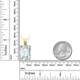 thumbnail image 3 of Gem Stone King 15.83 Ct Sky Blue Simulated Aquamarine White Topaz 18K Yellow Gold Plated Silver Pendant, 3 of 4