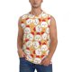 thumbnail image 1 of Fotbe Cartoon Chicken Men's Camiseta sin Mangas Estampada para Hombres, Playera Casual para Gimnasio, Entrenamiento, Playa-XX-Large, 1 of 7