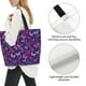 thumbnail image 3 of Fotbe Bright Purple Butterflies Bolsa Tote Estética de Lona con Estampado para Mujer - Bolsa Reutilizable de Hombro Casual para Vacaciones, Compras, Trabajo y Gimnasio, 3 of 8
