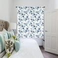thumbnail image 5 of Blue Floral Plants Curtains 42Wx63H Inch Rod Pocket for Bedroom Navy Blue Watercolor Leaf Plants Floral Window Treatments Decorative for Living Room Drapes 2 Panels, 5 of 7