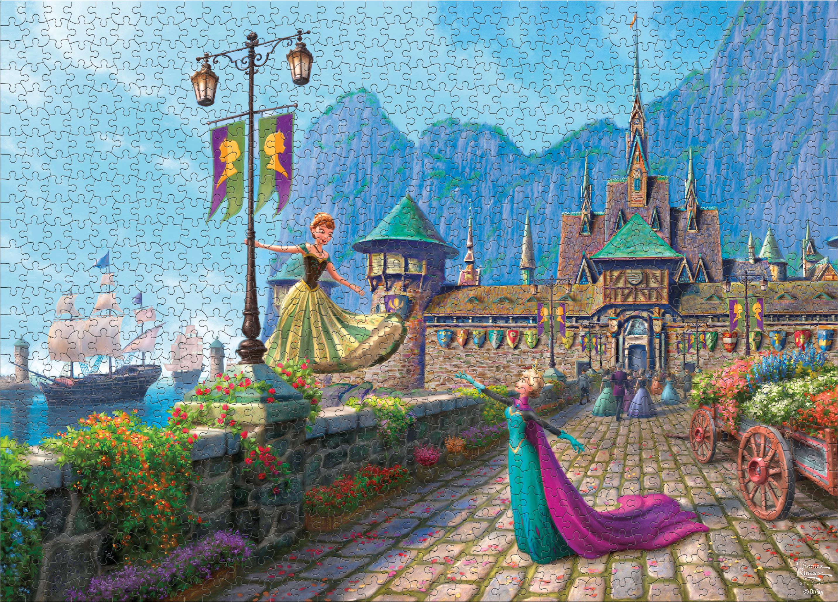Ceaco 1000 Piece Frozen Celebration in Arendalle Interlocking Jigsaw Puzzle