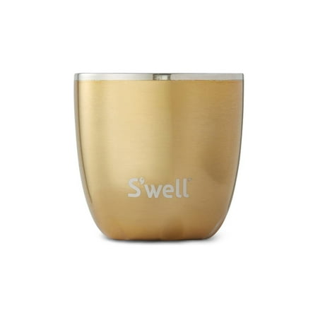 S'well Vacuum Insulated Stainless Steel Takeaway Tumbler, Yellow Gold, 10 oz