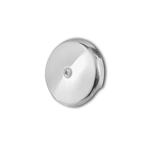 Placa de rebosadero para desagüe de bañera de un solo orificio CalcMetal, cromo