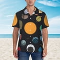 thumbnail image 4 of Daiia Planets And Their Moons Hawaiian Shirt for Men Gentle Cotton Regular Short Sleeve Casual-Small, 4 of 9