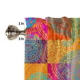 thumbnail image 7 of Orange Square Round Paisley Flower Curtains For Living Room Bedroom Window Treatment Home Decoration Drapes Kitchen Curtain, 7 of 7