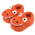 thumbnail image 3 of BOBOGOJP Kids Cotton Warm Slippers Boys Girls Soft Indoor House Slipper Socks Fuzzy Plush Dinosaur Home Shoes for Winter Red for Size 12, 3 of 6