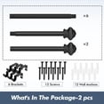 thumbnail image 6 of Curtain Rods for Windows 36-124 inch, 5/8 inch White Curtain Rod with Brackets Adjustable by Splicing for Bedroom Kitchen Living Room, 6 of 7