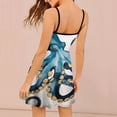 thumbnail image 2 of Octopus Tentacle Art Print Sweet Elegant Slip Dress Women Korean Kawaii Dress, 2 of 6