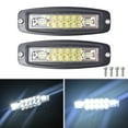 "LABLT 2x 7"" 12V Flush Mount LED Light Bar Flood Pods Lights OffRoad Tractor 4WD" Fits select