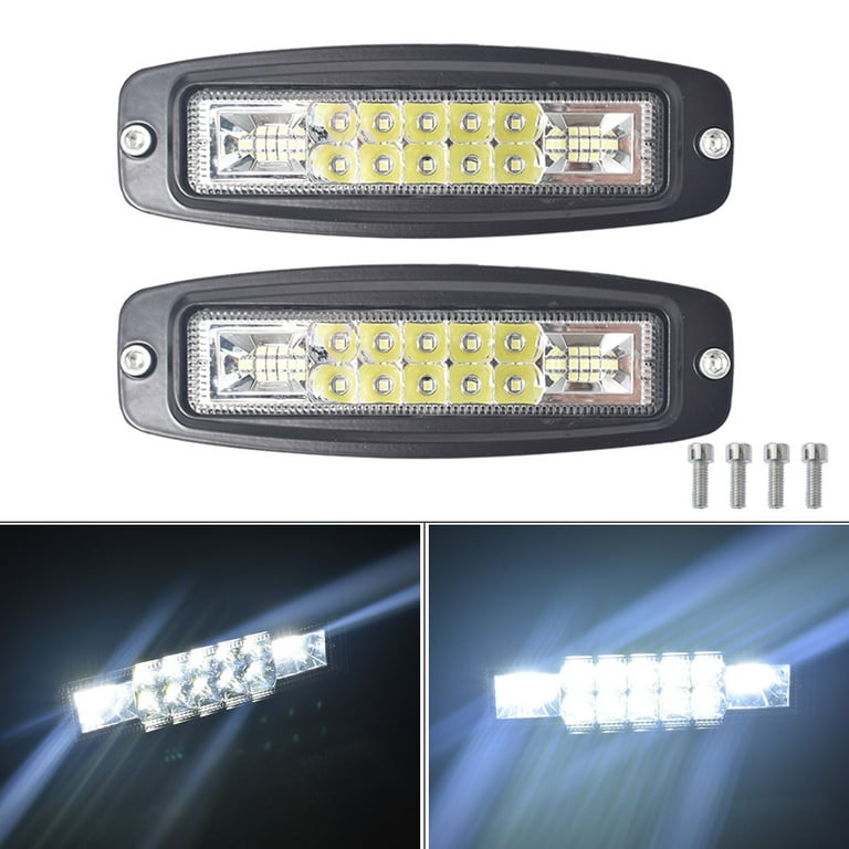 FIERYRED 6 Inch LED Light Pods - 7200LM Spot Flood Combo Beam Off-Road Lights (Pack Of 2)