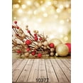 thumbnail image 2 of ABPHOTO Polyester 5x7ft Photography Backdrops Bokeh Halos Christmas Balls Vintage Stripes Wood Floor Seamless Newborn Baby Toddlers Lover Merry Christmas Portraits Background Photo Studio Props, 2 of 3