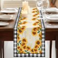 thumbnail image 3 of Table Runners 70 Inches Long Dress Scarves, Sunflowers Farmhouse Coffee/Dining/Kitchen Table Decor, Holiday Table Runner, Summer Country Botanical Yellow Flowers Plaid 13x70 Inch, 3 of 9