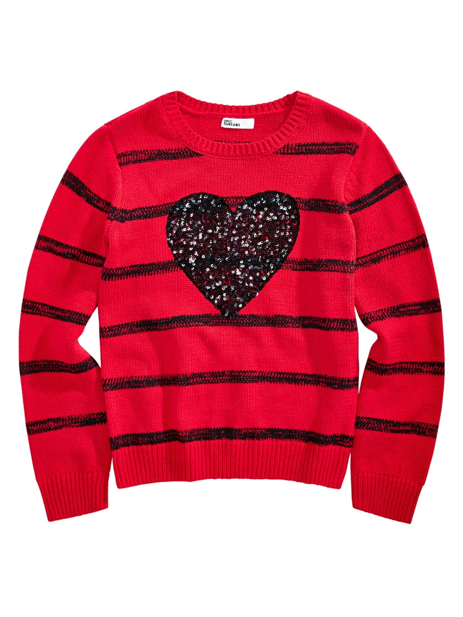 Justice Girls Studded Dino Pullover Sweater