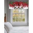 thumbnail image 3 of Valances for Windows Christmas Xmas Tree Gnome Snowflakes Red Texture Rod Pocket Cafe Window Treatments Valance Curtains for Kitchen Bathroom Laundry Basement Windows 60"x18", 3 of 9