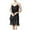☪079-Black, variant on Nuoqisi 1920s Women's Vintage Sequin Tassel Dress - Beaded Flapper Style V-Neck Gown