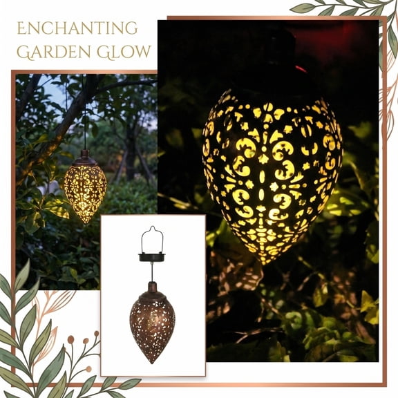Outdoor Lantern, Outdoor Porch Light, Outdoor Solar Light, Solar Outdoor Light, Light Amber Ambient Glow, Rust-Resistant Finish, Garden Path Decorative Lighting, 1 Pc